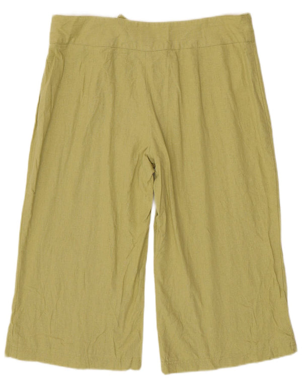 Pantaloni Capri a gamba larga da donna Marks & Spencer W32 L18 Verdi