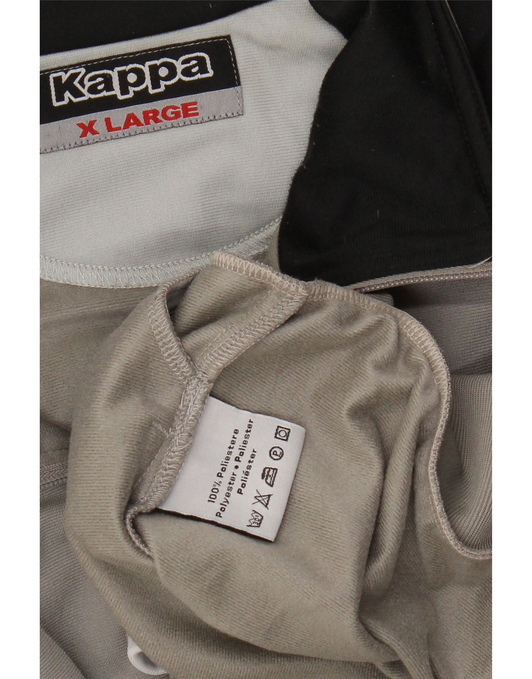 Giacca da tuta da uomo Kappa XL in poliestere color block grigio