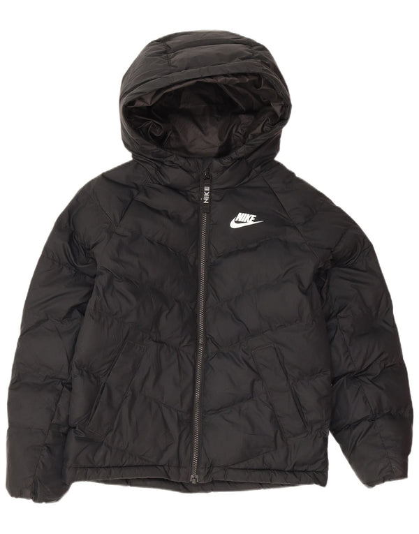 Giacca imbottita con cappuccio Nike per ragazze 8-9 anni piccola nera