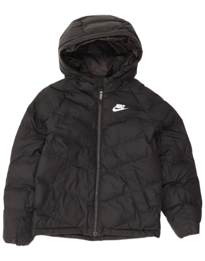 Giacca imbottita con cappuccio Nike per ragazze 8-9 anni piccola nera