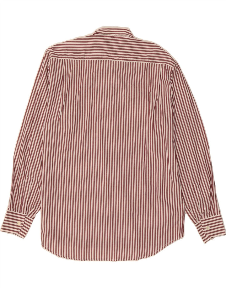 POP 84 Mens Shirt Large Burgundy Striped Cotton Vintage POP 84 and Second-Hand POP 84 from Messina Hembry 