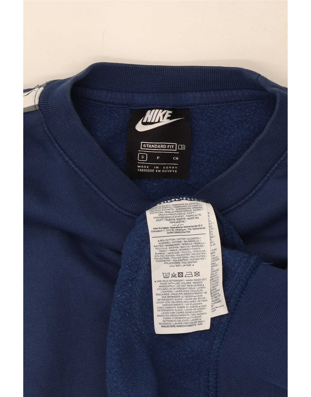 Felpa Nike da uomo con vestibilità ampia e grafica standard, piccola, blu navy