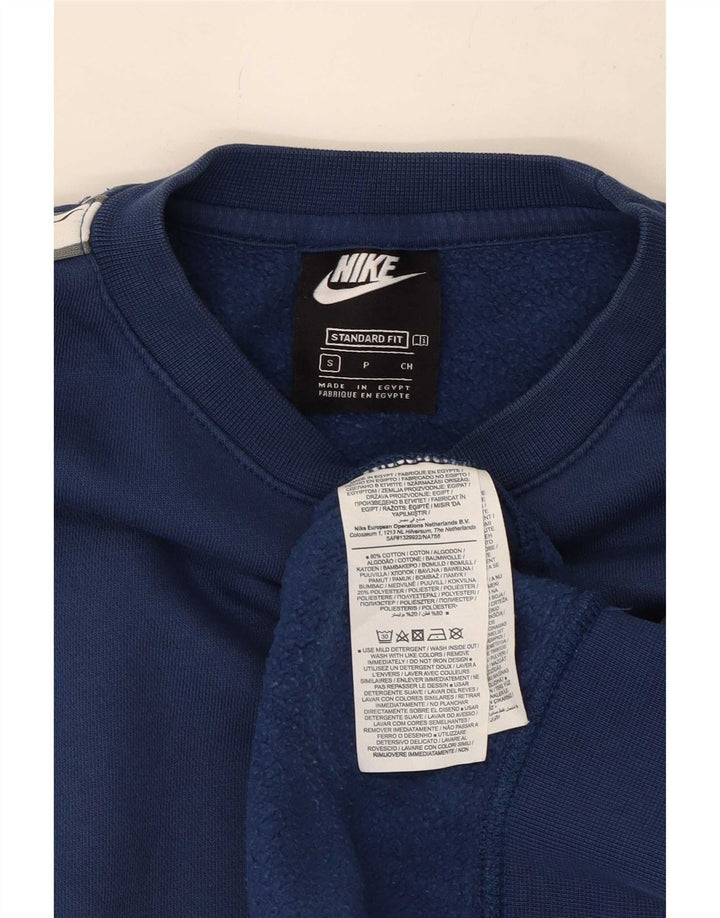 Felpa Nike da uomo con vestibilità ampia e grafica standard, piccola, blu navy