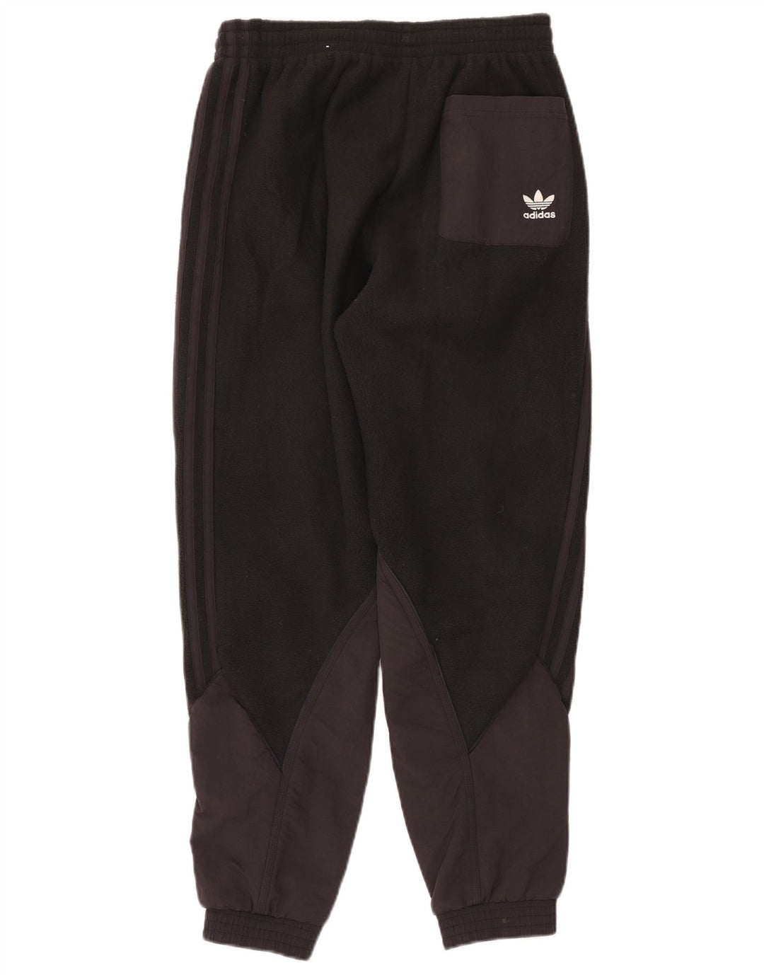 Pantaloni da tuta da uomo in pile ADIDAS Joggers piccoli in poliestere nero