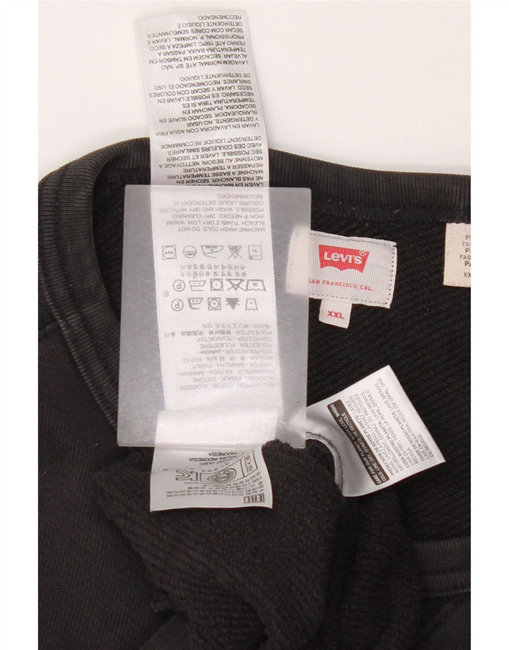 Felpa da uomo Levi's in cotone nero 2XL