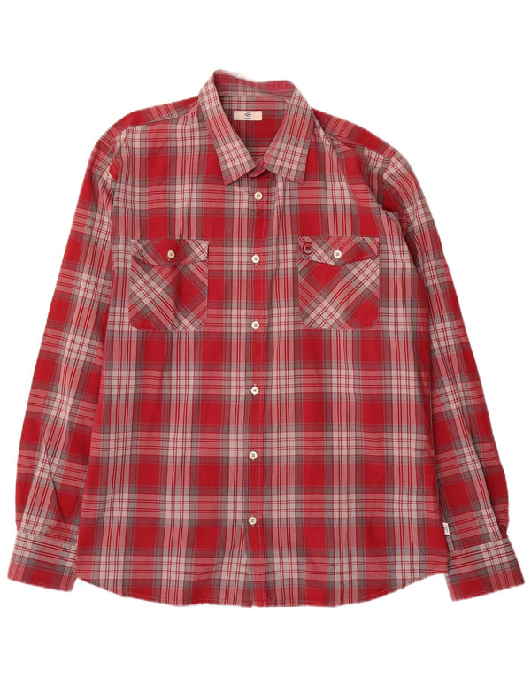 Camicia da uomo Cerruti 1881 2XL Cotone scozzese rosso