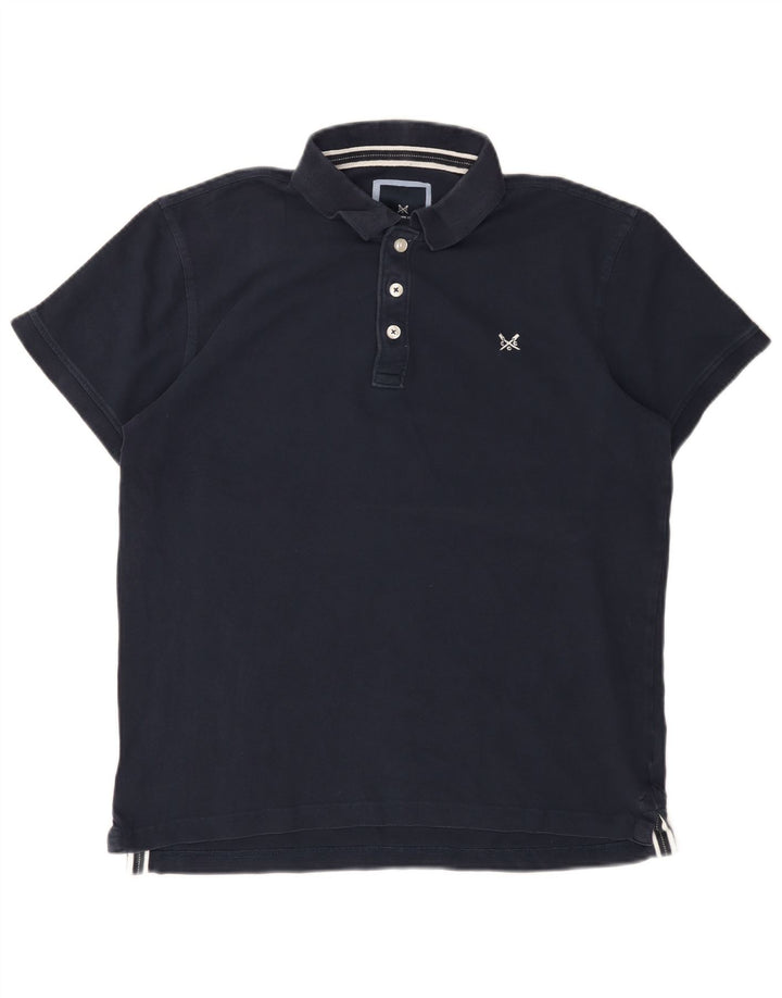 CREW CLOTHING Polo da uomo grande in cotone blu navy