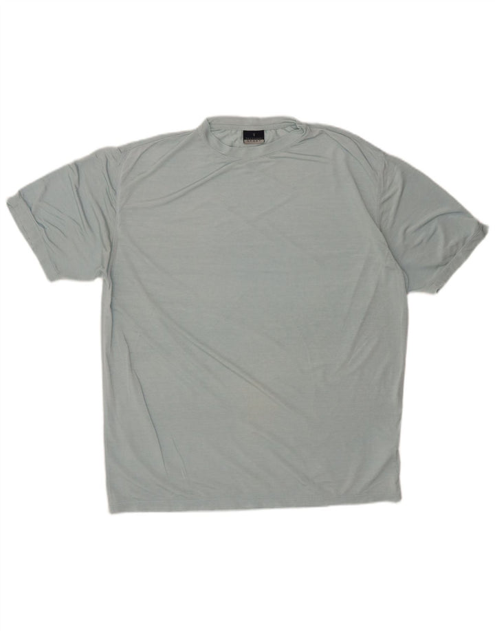 TRUSSARDI Mens T-Shirt Top Medium Blue Polyamide