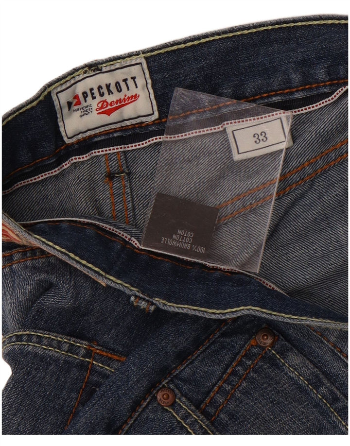 Pantaloncini di jeans da uomo Peckott W33 cotone blu medio