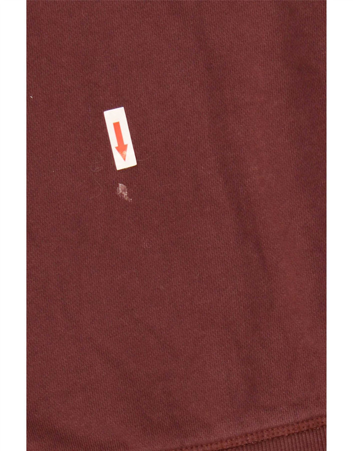 Felpa con cappuccio da uomo Zara piccola in cotone marrone