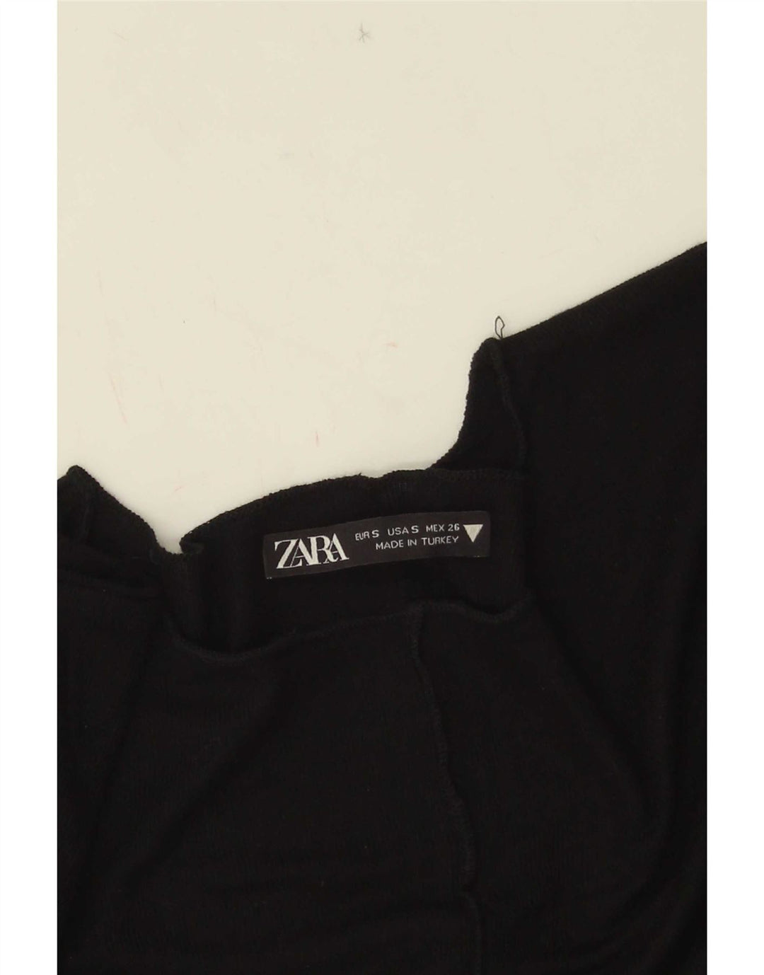 Top corto da donna Zara a maniche lunghe UK 8 piccolo nero