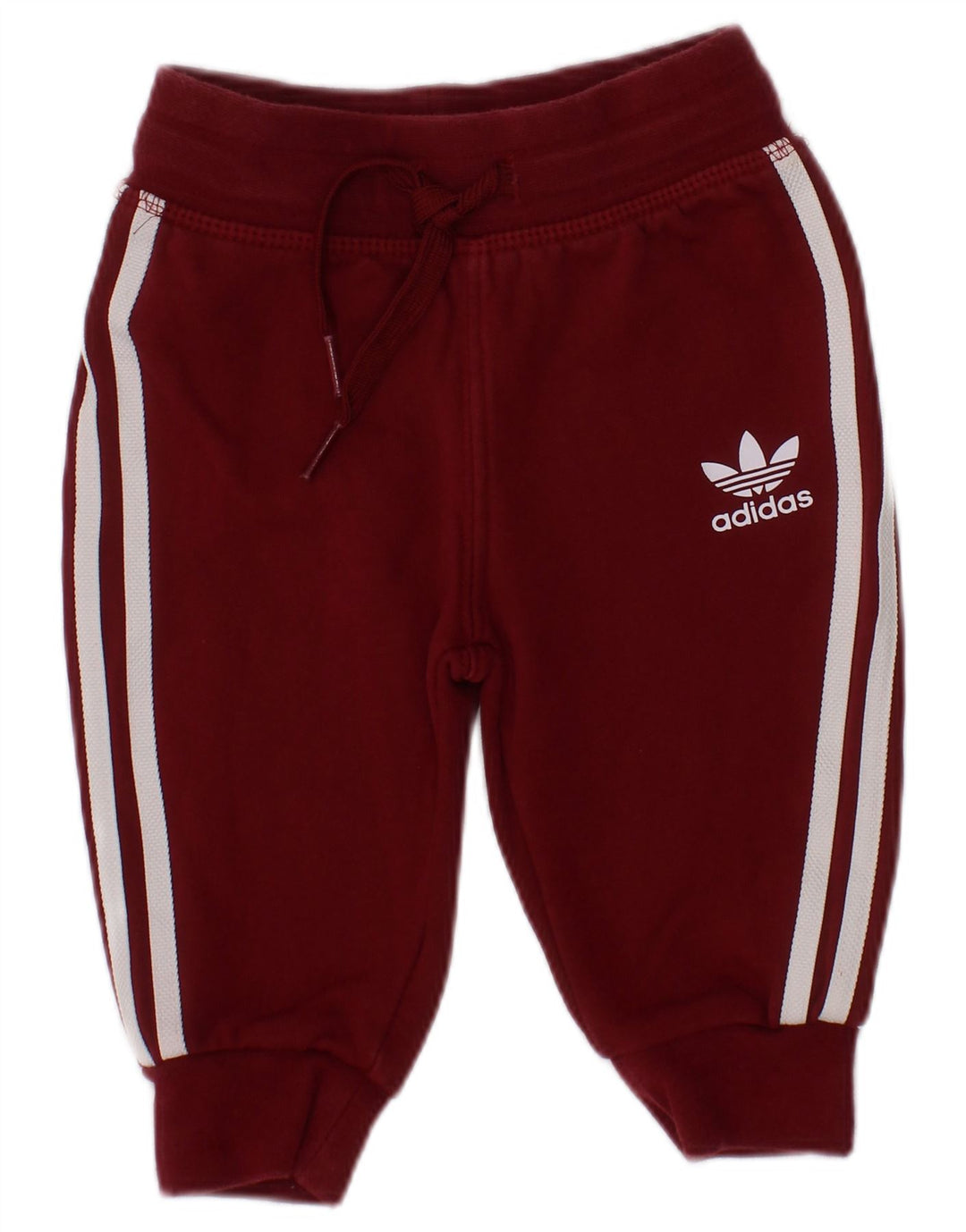 Pantaloni da tuta grafica Adidas da bambina 3-6 mesi in cotone bordeaux