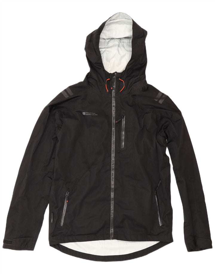 Giacca antipioggia da uomo con cappuccio Mountain Warehouse UK 38 poliestere nero medio