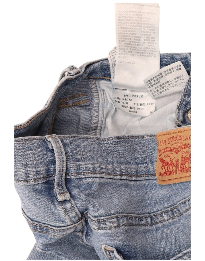 LEVI'S Jeans dritti da donna 505 US 8 medio W29 L32 cotone blu