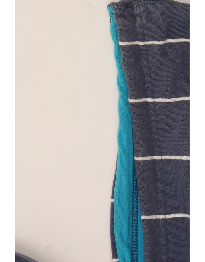Felpa con cappuccio da uomo Puma grande a righe blu navy