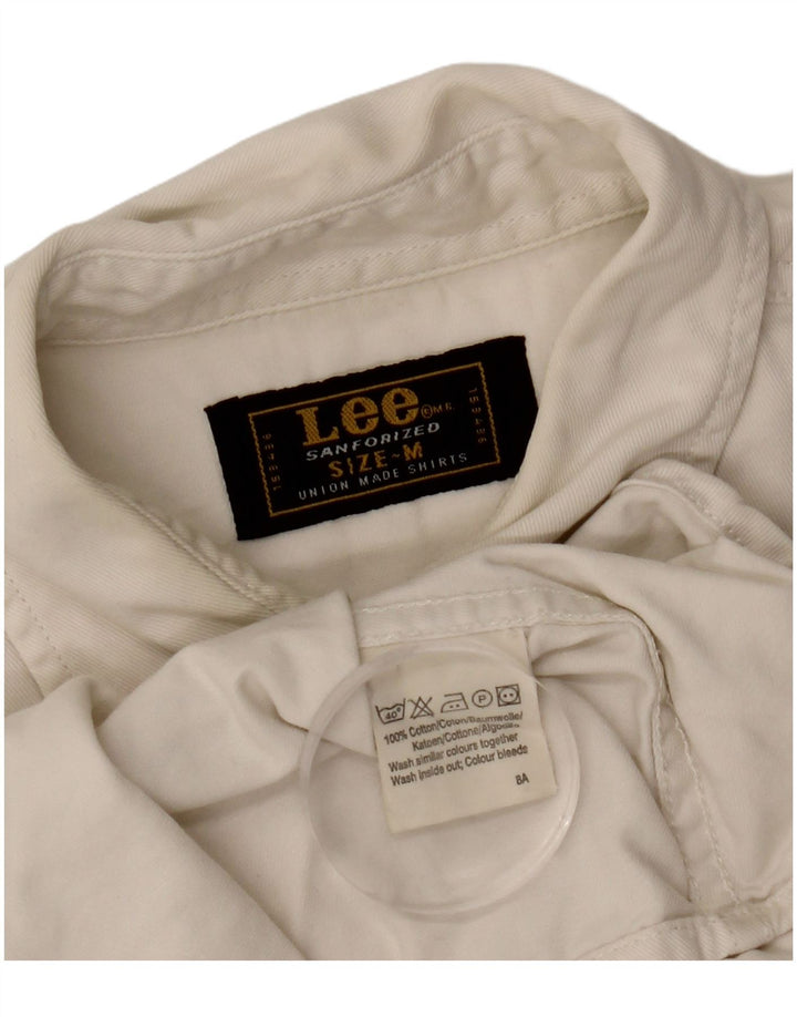 Camicia in denim da donna Lee UK 14 cotone bianco medio