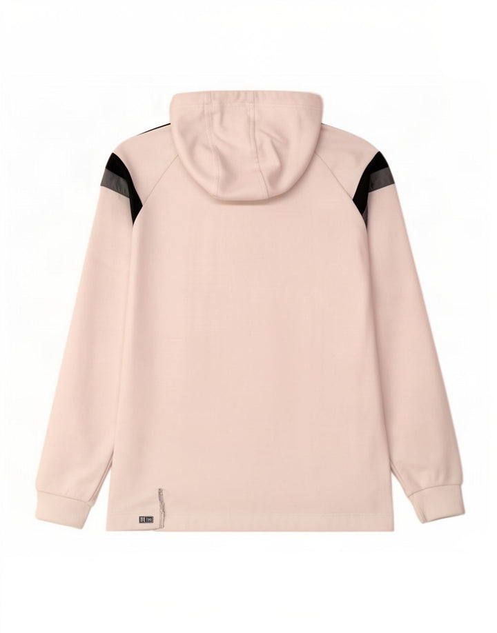 Felpa con cappuccio da uomo Adidas, poliestere bianco medio