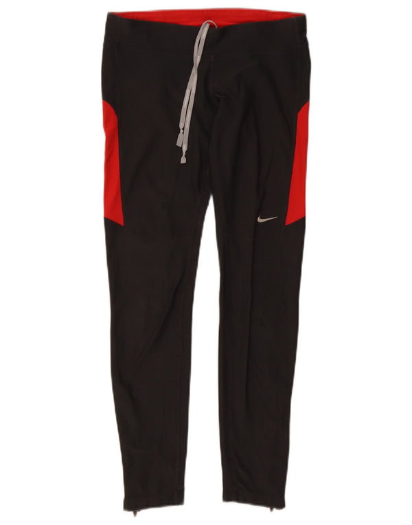 Leggings Nike Dri Fit da donna UK 8 Small Nero Colourblock Poliestere