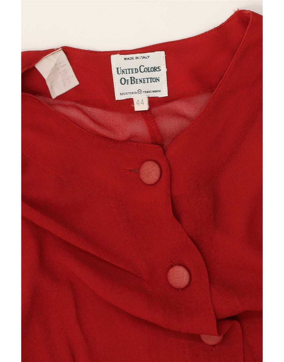 Camicia Benetton Donna IT 44 Viscosa Bordeaux Medio