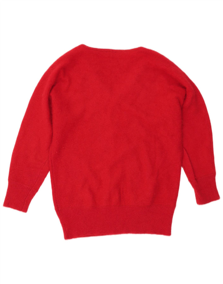 PHASE EIGHT Maglione da donna con scollo a V UK 12 Nylon rosso medio