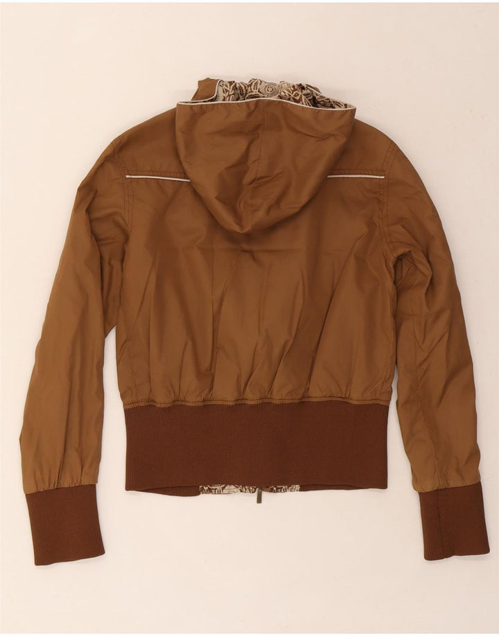 EXTYN Womens Hooded Utility Jacket UK 12 Medium Brown Vintage Extyn and Second-Hand Extyn from Messina Hembry 