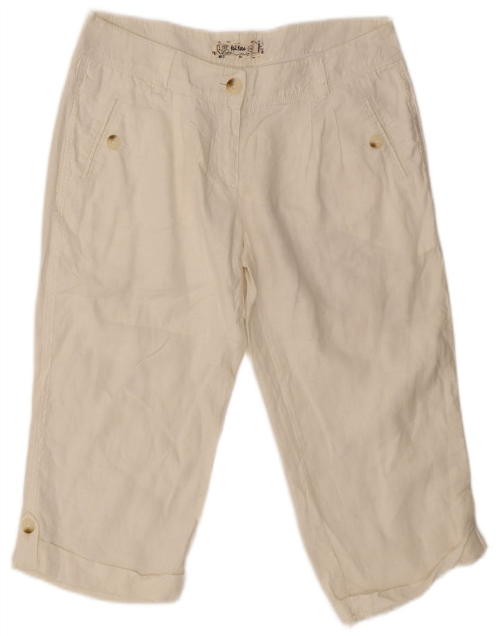 Pantaloni Capri da uomo Fat Face UK 10 Small W32 L23 Bianco