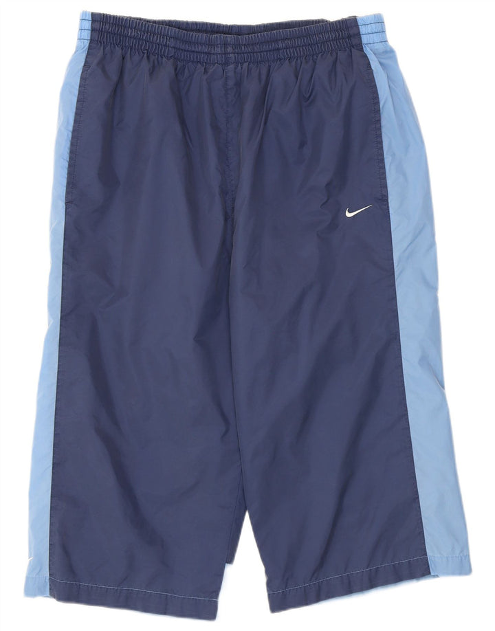 Pantaloncini sportivi Nike Bermuda da uomo, grandi, in nylon color block blu navy