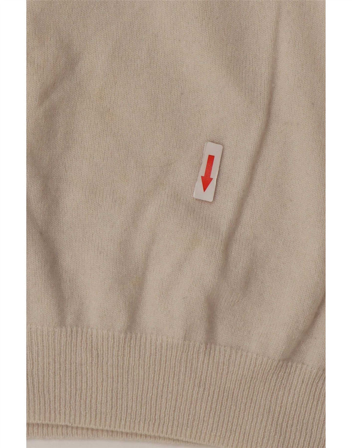 Maglione maglione da donna a collo alto Massimo Dutti UK 16 grande lana beige