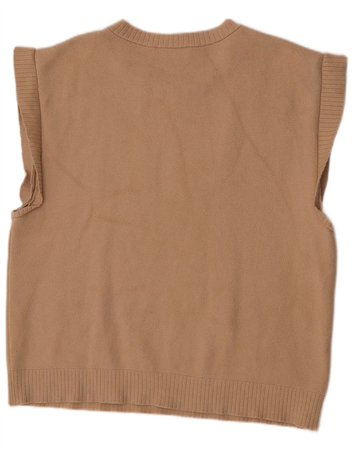 Canotta canotta da donna Zara UK 14 Viscosa beige medio