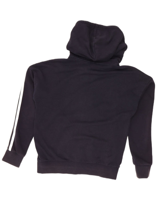 Maglione con cappuccio e zip oversize da donna Adidas UK 8/10 Piccolo cotone blu navy