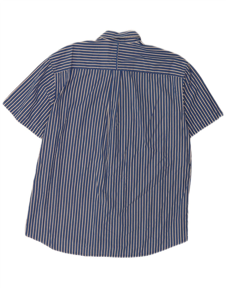 Camicia a maniche corte da uomo Lacoste taglia 44 XL gessato blu