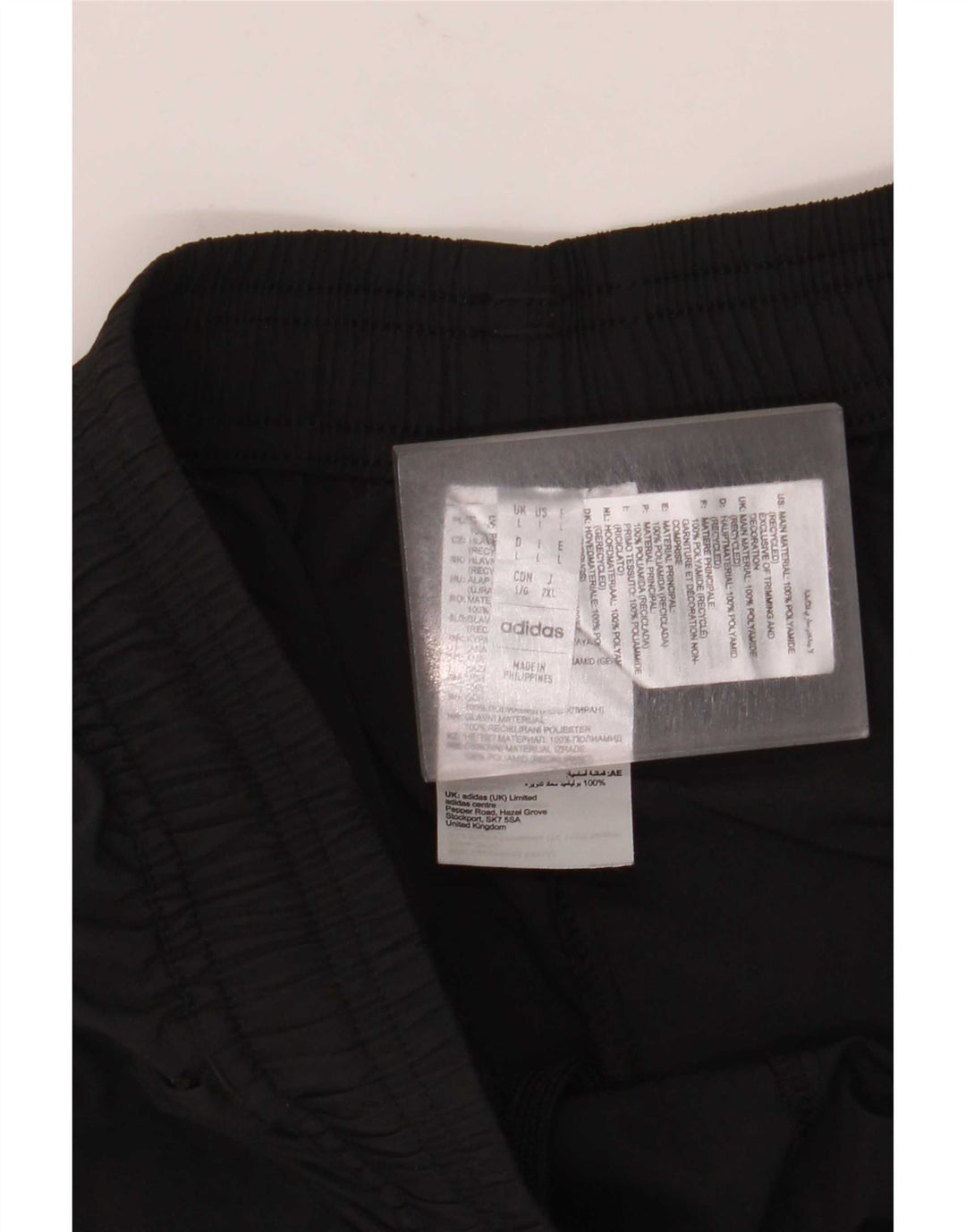 Pantaloncini sportivi Adidas da uomo grandi neri in poliammide