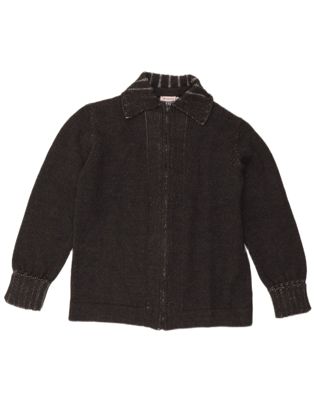 MAX & CO. Maglione cardigan da donna UK 14 Lana nera media
