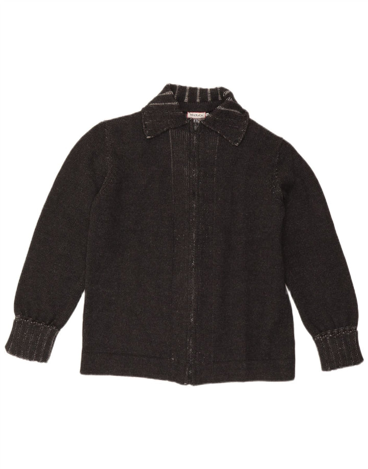 MAX & CO. Maglione cardigan da donna UK 14 Lana nera media