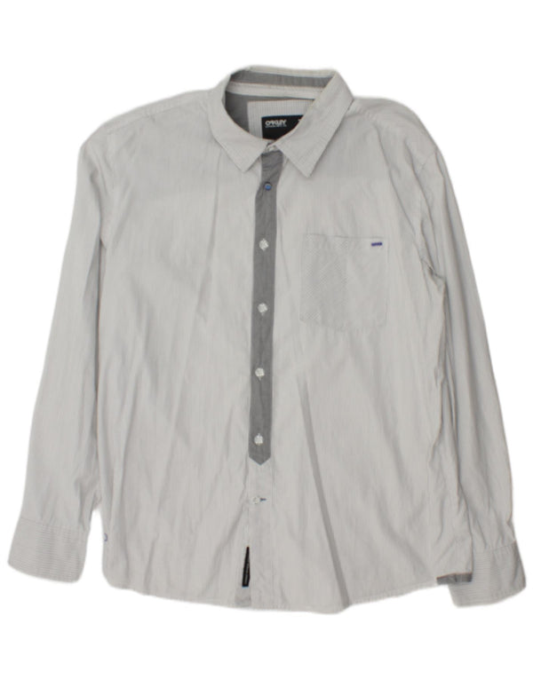 Oakley Mens Shirt Large White Patchwork