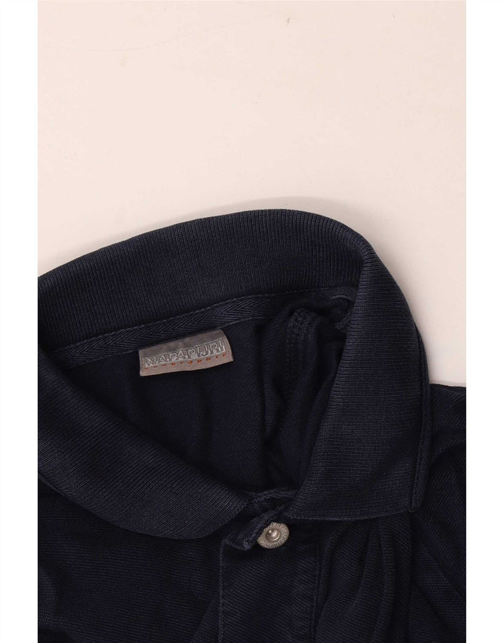 Polo geografica da uomo Napapijri piccola blu navy