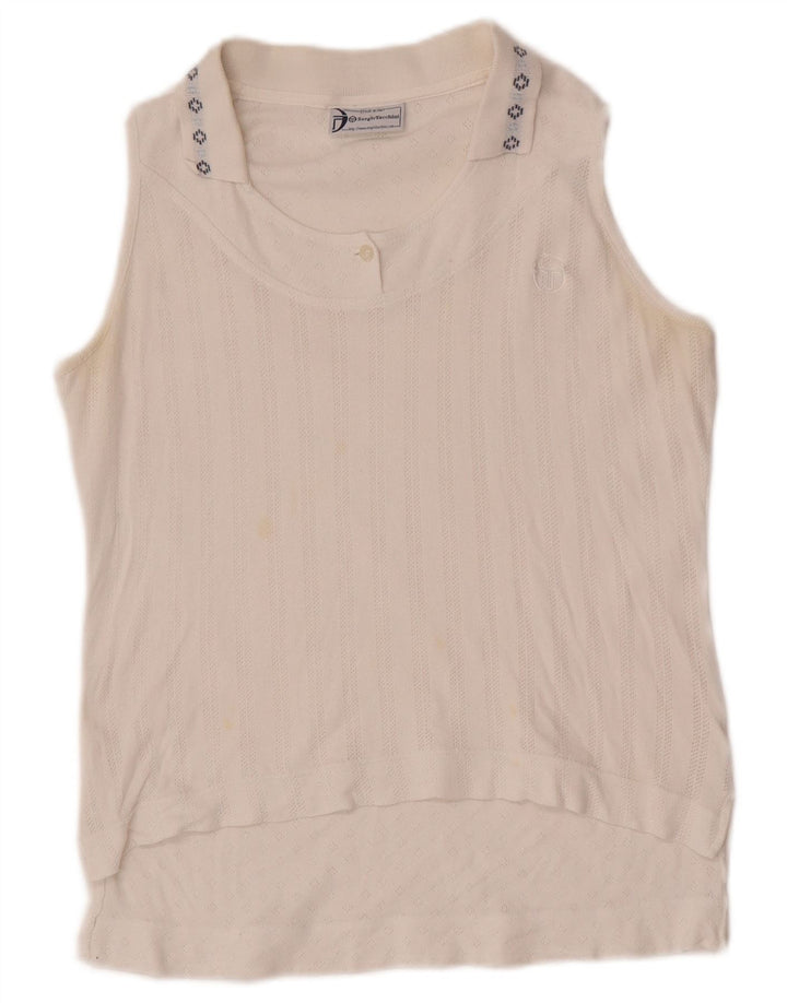 Polo senza maniche da donna Sergio Tacchini EU 38 Medium White Fair Isle