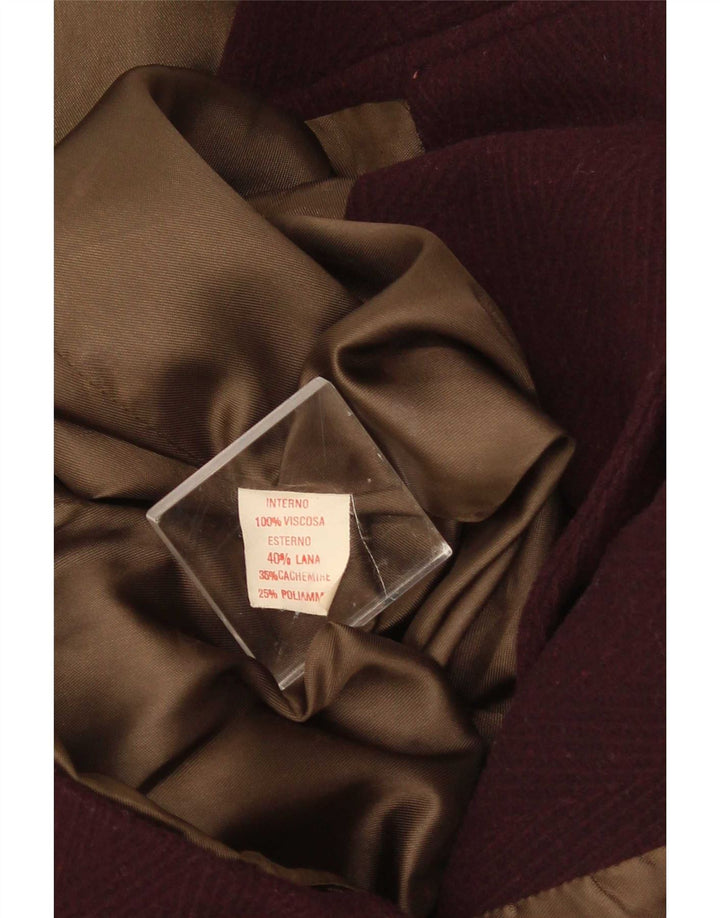 Giacca blazer da uomo a 2 bottoni Wampum UK 42 XL lana bordeaux