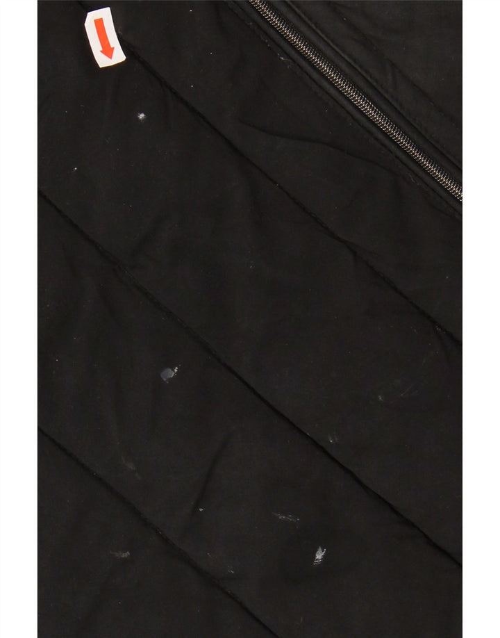Cappotto imbottito con cappuccio da donna Michael Kors UK 14 poliestere nero medio