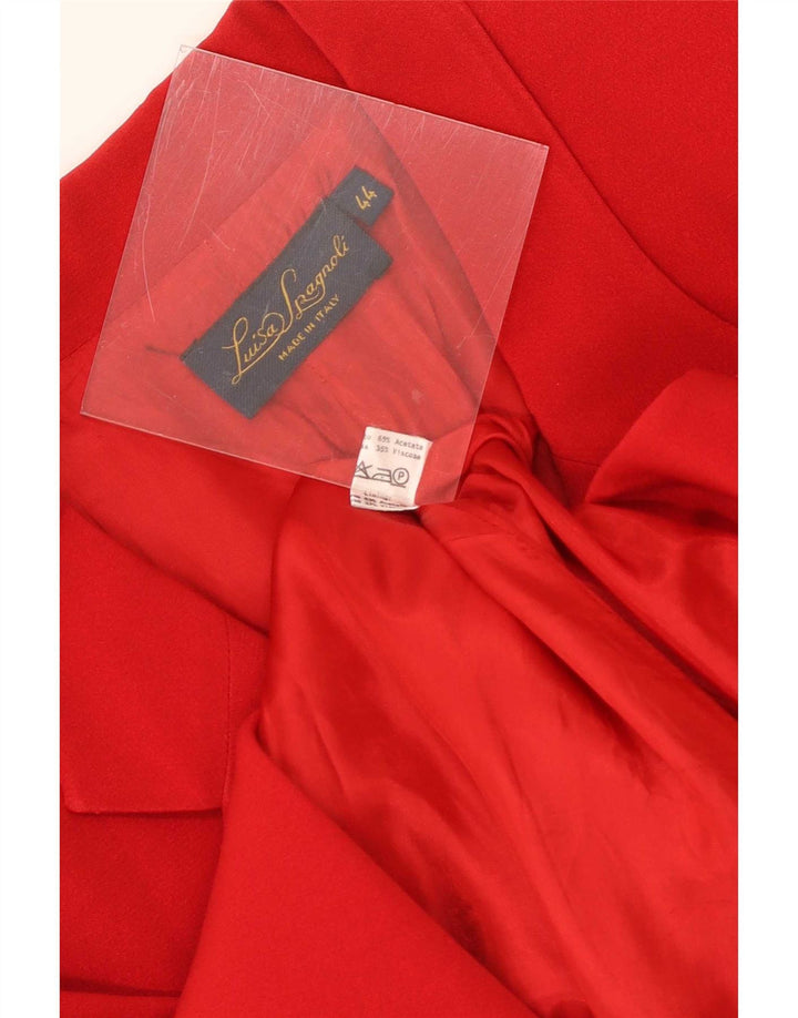 Luisa Spagnoli Giacca blazer aperta lunga da donna IT 44 Acetato rosso medio