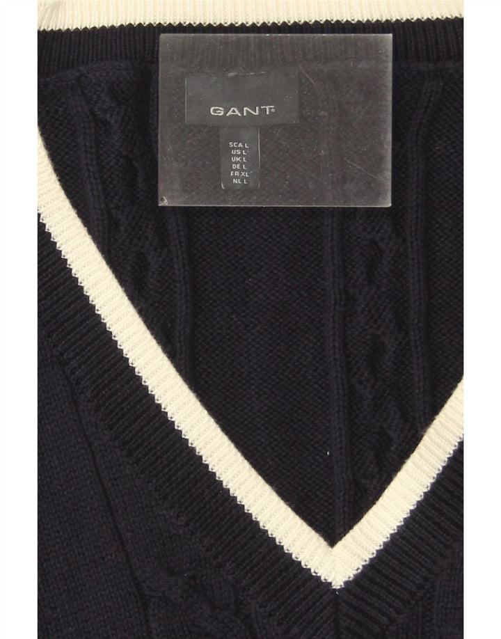 Canottiera da donna Gant UK 16 grande cotone blu navy