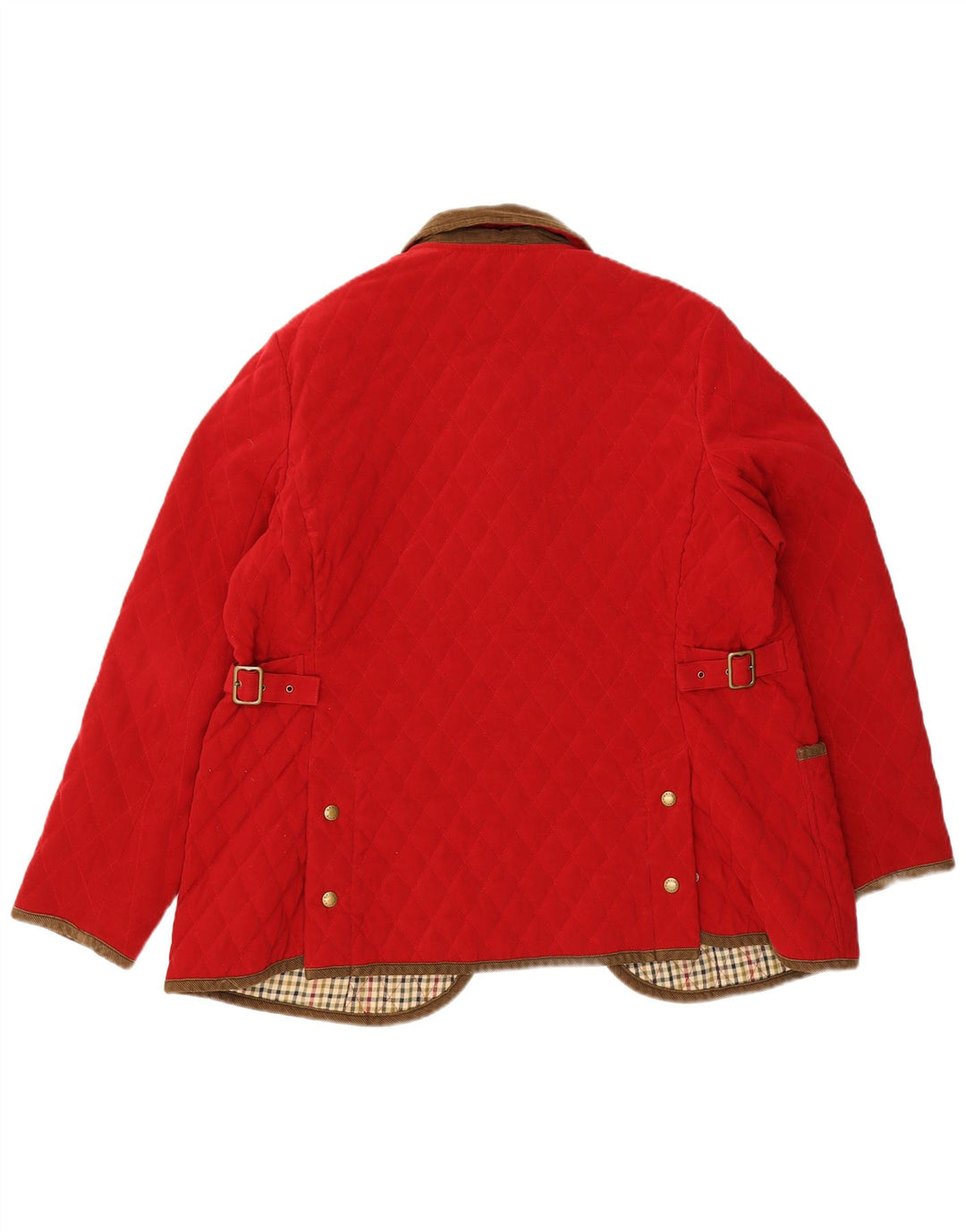 Giacca trapuntata oversize da donna Orvis UK 16 grande poliestere rosso