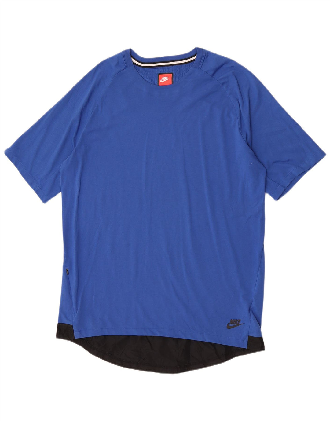 T-shirt da uomo Nike Top Large blu in poliestere color block
