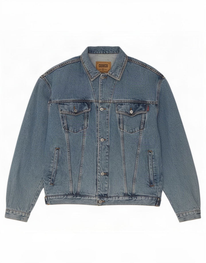Casucci Giacca in denim da uomo UK 42 XL Cotone blu