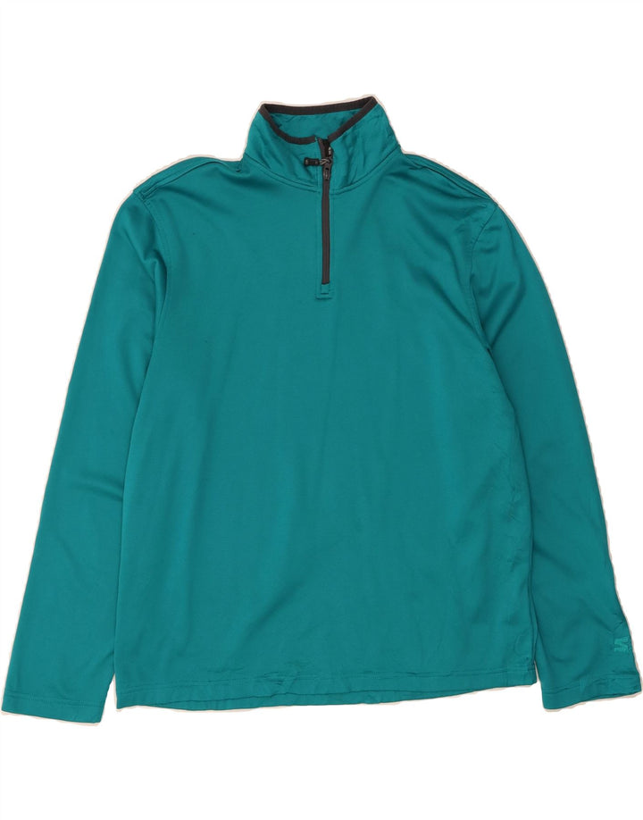 STARTER Mens Zip Neck Pullover Tracksuit Top UK 42/44 Large Blue Polyester Vintage Starter and Second-Hand Starter from Messina Hembry 
