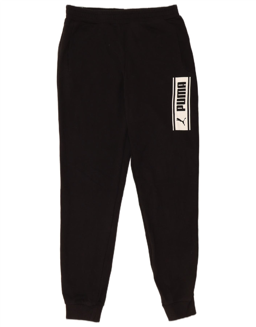 Pantaloni da tuta con grafica PUMA da uomo Joggers medio cotone nero