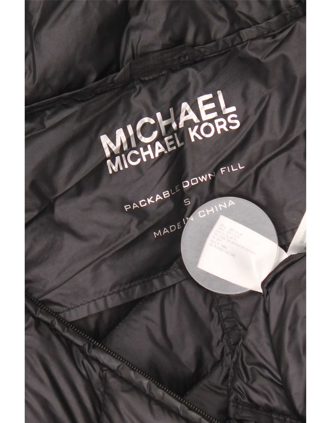 Giacca imbottita da donna Michael Kors UK 10 piccola in nylon nero
