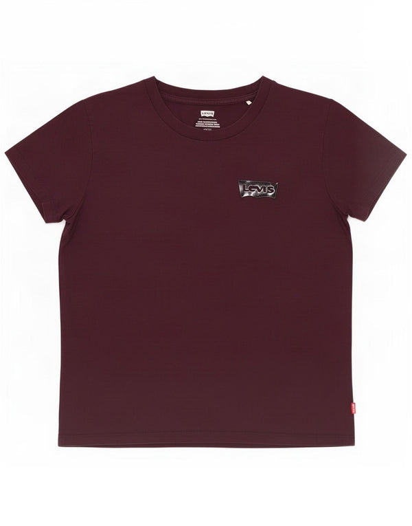T-shirt da donna Levi's Top UK 10 piccola in cotone bordeaux