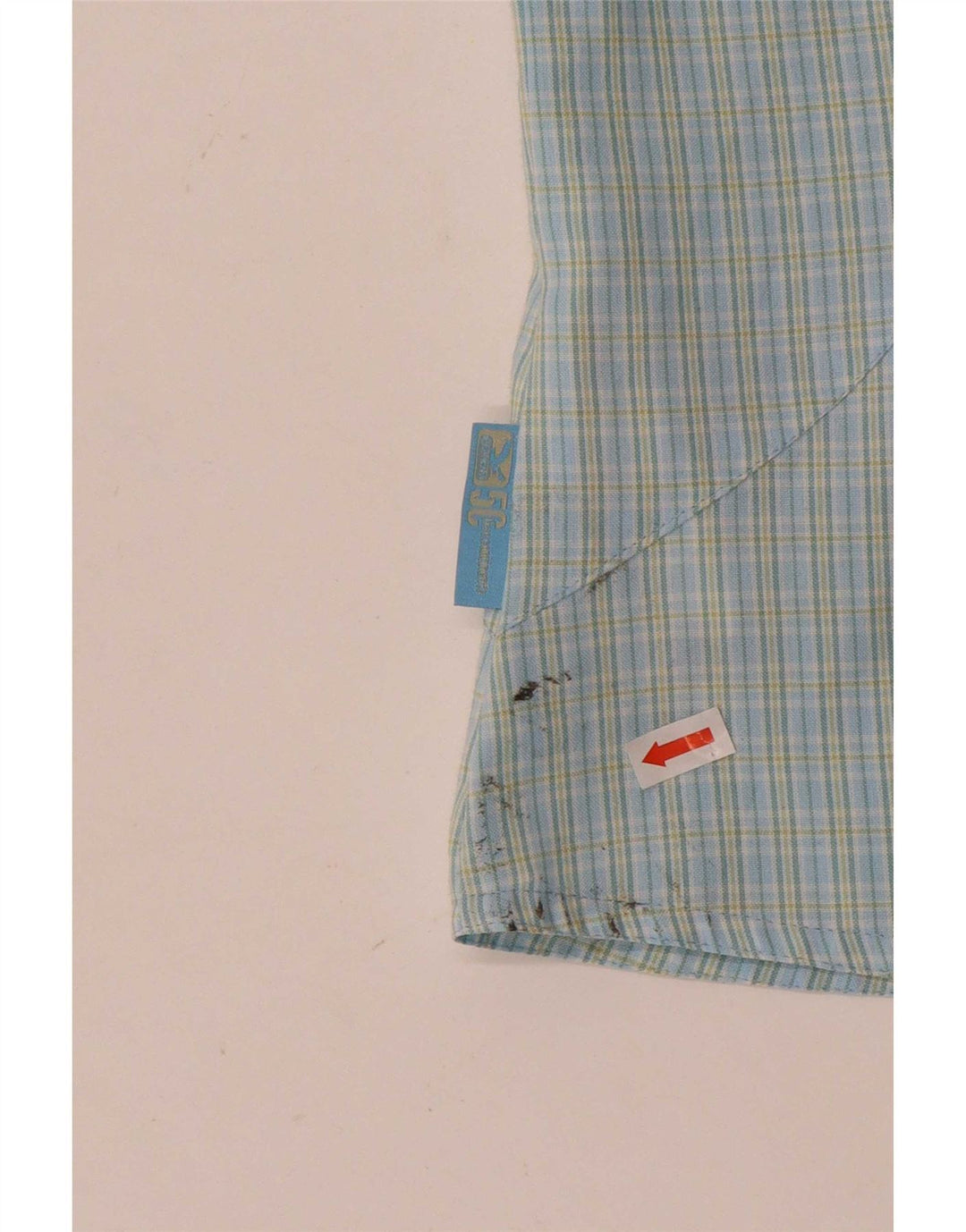 SALEWA Camicia a maniche corte da donna UK 10 Piccolo poliestere a quadri blu