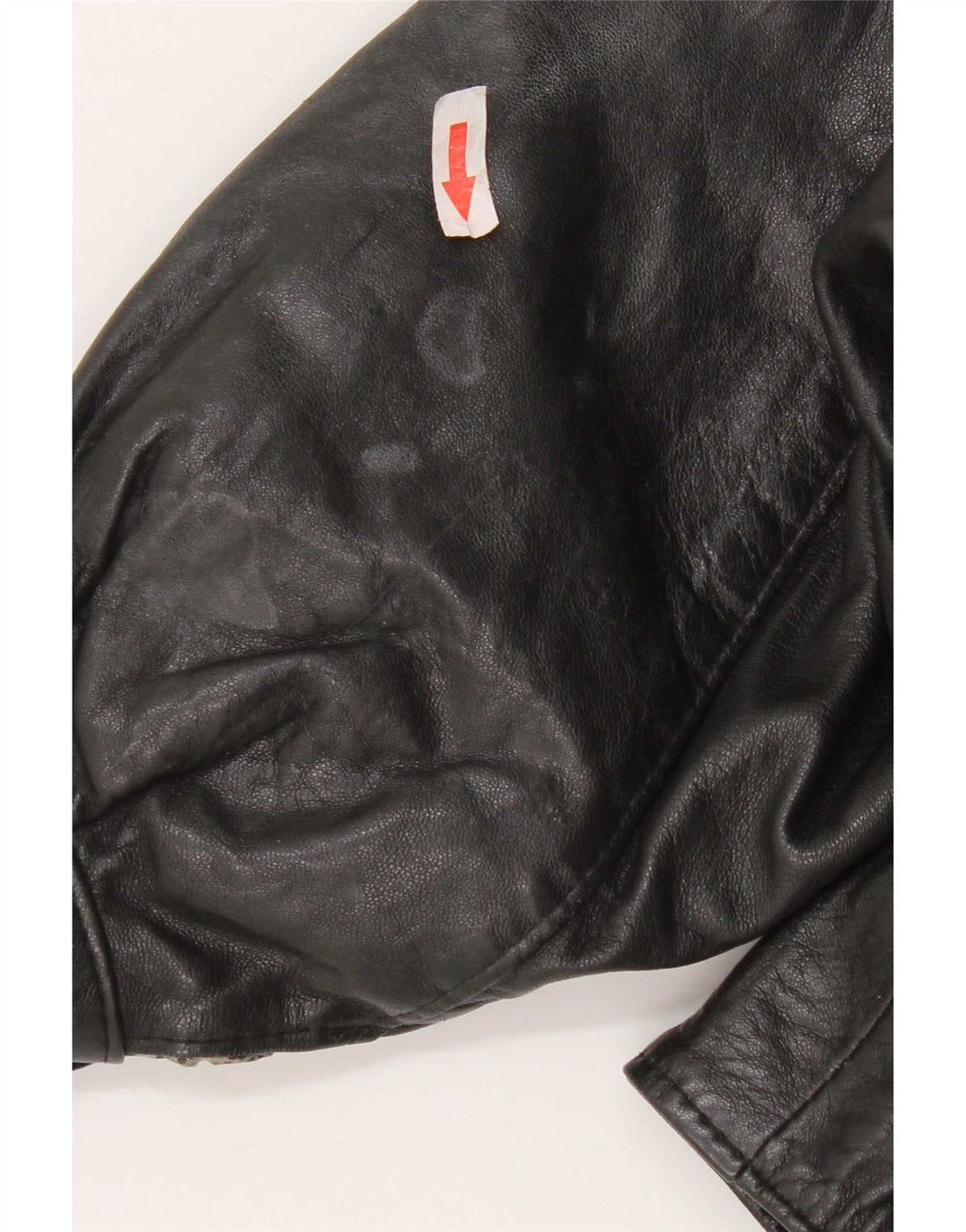 Giacca in pelle vintage per bambina 7-8 anni in pelle media nera